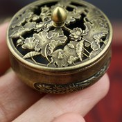Resim Şık Mini Lotus ve Ejderha Duman Yakıcı - İnce Hollow Metal Tasarımı, Zen Estetiği, Ev ve Oda Dekoru İçin İdeal, Mükemmel Noel ve Şükran Günü Hediyesi, Duman Tutucu 