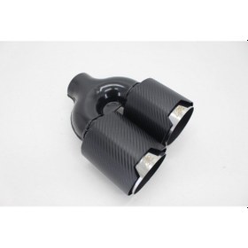 Resim Akrapoviç Çiftli Karbon Egzoz Ucu FR 2x100 Parlak Sağ 