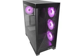 Resim Rampage HYDRA V2 BLACK Type-C+USB3.0 Temperli Camlı 4*ARGB Infinity Fan+Hub E-ATX Exclusive Gaming Oyuncu Kasası 