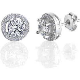 Resim 1.50 Karat Mia Zirconia Büyülü Işıltı Tektaş Gümüş Küpe 