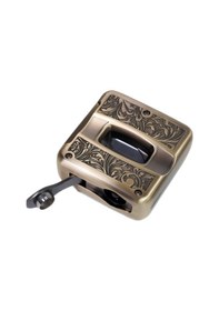 Resim Parmida Gunmetal İşlemeli V-cut Puro Makası Kesici - Tr9080 