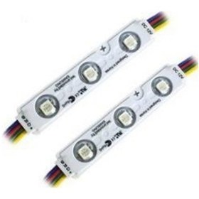 Resim 12 Volt 0.72 Watt 3'Lü Samsung RGB Mercekli Modül Led (10 Adet) 