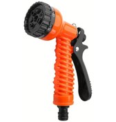 Resim Fochsia Portakal Ağır Hizmet Yüksek Basınç Ayarlanabilir Hortum Başlığı Bahçe Sulama Tabancası 