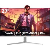 Resim GamePower Vivid F20 27'' 1500R Curved RGB Beyaz 144Hz 1ms FHD Va Panel 2x2W Speaker Gaming Monitör (Sıfır Ölü Piksel Garantili) 