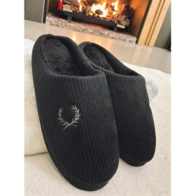 Resim Ellaboni Erkek Ev Terliği Ses Yapmayan Yumuşak Rahat Taban Içi Yünlü Terlik 