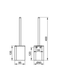 Resim Keuco Aks Plan Tuvalet Fırçası Beyaz-Krom - Keu.14972010100 