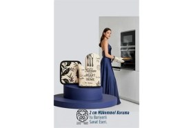 Resim Modacar Delfin Katsaros Serisi Lüks Isı Korumalı Fırın Eldiveni ve Mutfak Tutma Bezi Seti 