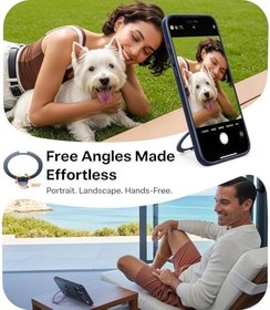 Resim TORRAS Q3 360 Spin iPhone 17 Pro Max için Manyetik Stand, Magsafe ile Uyumlu, Askeri Sınıf Koruma, Kamera Kontrolü, Dahili Kickstand 17 Pro Max Telefon Kılıfı 6,9 inç, Koyu Mavi 