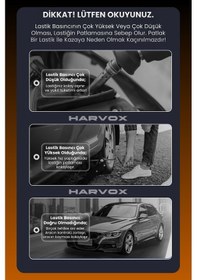 Resim Harvox 10.000mah Akü Takviyeli Hava Kompresörü Şarjlı Powerbankli Göstergeli Araç Lastik Şişirme 150 Psı 
