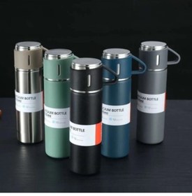 Resim OMZ ÇANTALI 500ML 3 PARÇA BARDAKLI ÇELİK TERMOS SETİ (4767) >550 ml Çok Renkli 