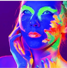 Resim Vıp Glow In The Dark Under Uv Light 6 Adet Glow Neon Fosfor Boya Uv Mor Işıkta Parlayan Vücut Boyası Gün Işığı 