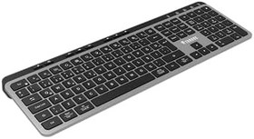 Resim Throne Elite K1 Sessiz Switch 110+8 Multimedya Tuşlu Windows & Macos Uyumlu Premium Alüminyum-Metal Kablosuz Ofis Klavyesi (2.4ghz + Çift Bluetooth Profili) 