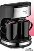 Resim GoldMaster Tazem Paslanmaz Çelik Yıkanabilir Filtreli Çift Kupalı Filtre Kahve Makinesi 