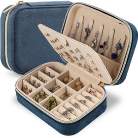 Resim Mdl1-kadife Lcvert Takı Kutusu Yeni Tasarım Fermuarlı Düzenleyici 