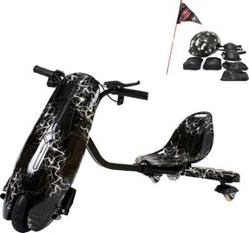 Resim Drift Car Elektrikli Kaykay Bluetooth Grafity Desen-02 Koruma Ekipmanları ve Bayrak Hediye 