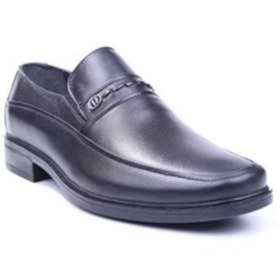 Resim Red Walker 2030 Erkek Hakiki Deri Siyah Bağcıksız Klasik Ayakkabı Siyah|42 