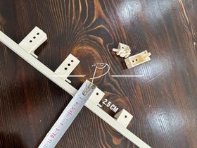 Resim Katlamalı Perde Dekoratif Ray Montaj Ayağı 2.5 cm Kısa Başlık (4 lü Paket) 