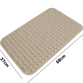 Resim Microcase Silikon Vantuzlu Masajlı Banyo Duş Ayak Kaydırmaz Paspas Duşakabin Paspası 37 x 68 cm-AL4595 
