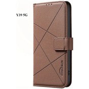 Resim Sunshine022 Vıvo Y39 5g Y29 4g Y78 Y36 Y27 Y35 Y22s Y21 Y11 Y20 Nrfıd Koruma Suni Deri Cüzdan Kılıf Kahverengi A-kahverengi 