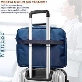 Resim Microcase Xiaomi Redmi Poco Pad 12.1 inch Tablet için Tablet Çantası 2 Bölmeli AL4228 Lacivert Gri Krem 