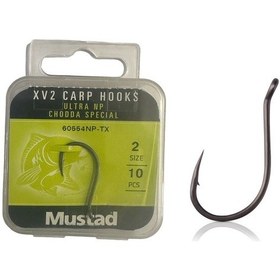 Resim Mustad Xv2 Carp Chodda Special No:2 Sazan İğnesi 10 Adet 