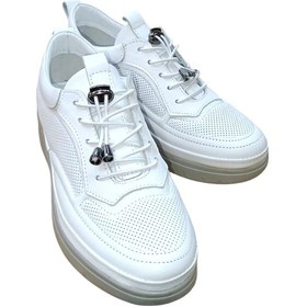 Resim Modessa 121 Kadın Hakiki Deri Casual Comfort Ayakkabı Beyaz Siyah 