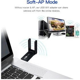 Resim Ac1300 Mbps Usb 3.0 Adaptör Çift Bantlı Kablosuz Wifi Alıcı 