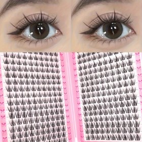 Resim Kelebek Rüyası 320 Küme Kirpik Kitabı - Doğal, Anime, Çapraz ve Kabarık Stil Başlangıçlar İçin Yapımı Sahte Kirpikler, Yeniden Kullanılabilir C Kıvrım Uzunlukları Karışık 11-13mm, Japon & Kore Güzellik Serisi, Kendin Yap Kirpik Uzatma | Eğlenceli Makyaj | Karışık Uzunluklu Kirpikler, Kirpik Aksesuarları 