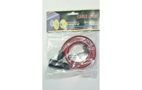 Resim Zhongli Anahtarlı Bisiklet Kilidi Kırmızı 