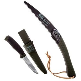 Resim Bahco Laplander Testere Ve Bıçak Seti LAP-KNIFE (1 adet bıçak+1 adet testere+1 adet kılıf) 
