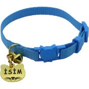 Resim İsimli, Güvenlik Kilitli Kedi Tasması- , İsimlikli Kedi Kmdzkk 