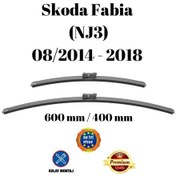 Resim Skoda Fabia Nj3 2014 2015 2016 2017 2018 Uyumlu Ön Cam Silecek Süpürgesi Takımı 600/400mm Silbak 