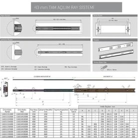 Resim Lidyahan Store Galvanizli Teleskopik Çekmece Rayı 35X350 
