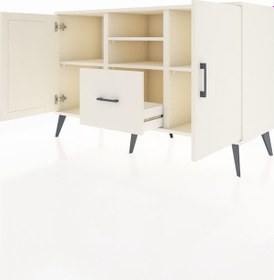 Resim Kronos Konsol 4 Raflı Tek Çekmeceli 2 Kapaklı 132x59x83 Aytaşı-aytaşı/aytaşı Aytaşı/aytaşı 