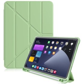 Resim Dolia For Apple Ipad 6. Nesil 9.7 Kılıf Kalem Bölmeli Trifolding Case A1893 A1954 