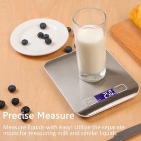 Resim Epilons Lüx Dijital Mutfak Terazisi 5 Kg 1 Gr Hassas Paslanmaz Çelik + Pil 