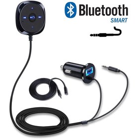 Resim Bluetooth Aux Araç Kiti Adaptör 3.5mm Jack Hoparlör Kulaklık Araç İçi Müzik Sistemi 