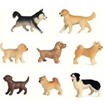 Resim 6'lı Mini Köpek Yavrusu Hayvan Seti 