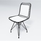 Resim Knsz kafes tel sandalyesi 1 li mazlum syhbyz sırt minderli ofis cafe bahçe mutfak 