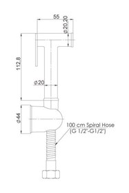 Resim GPD Spiralli Taharet El Duşu Pirinç Altın Sts04-a 