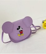 Resim minibuki Mickey Mouse Figürlü Çocuk Deri Çanta 12cm 