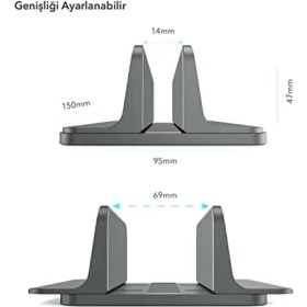 Resim Storemax Idock N17 Dikey Genişliği Ayarlı Laptop Standı Space Gray 