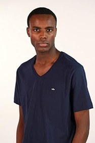 Resim Arma Erkek Giyim Kısa Kollu T-shirt Ar-ma Erkek V Yaka Tişört Basic Regular Fit %100 Pamuk Süprem Baskısız Y22364400101 Lacivert-l1 