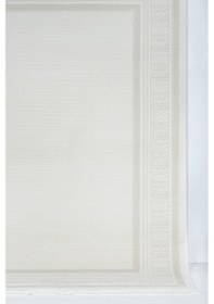 Resim Meander Desenli Pamuk Tabanlı Salon - Oturma Odası Krem Renk Halı Krem 