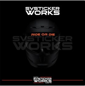 Resim Ride Or Die Sticker Kask Vizör Sticker Tüm Kasklar Uyumlu 1 Adet Turuncu 