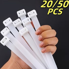Resim 20/50 adet Endüstriyel Sınıf Ağır Hizmet Tipi Büyük Boy Kablo Bağları, Çeşitli Boyutlar, Ultra-Uzun Tek Çekme Sıkma, Ağır Kabloları Kolayca Sabitlemek için, Yüksek Sıcaklığa Dayanıklı ve Yaşlanma Karşıtı, Fabrika Ekipman Yönetimi Tercih Ediyor, İç ve Dış Mekan Kullanımı için Çok Amaçlı Kablo Kayışları 