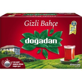 Resim Doğadan Gizli Bahçe Demlik Süzen Poşet Siyah Çay 100'lü 