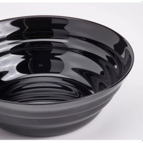 Resim 4 Adet Çorba Kasesi Çap 14 Cm 4'lü Set Servis Sunum Kasesi Özel Sertleştirilmiş Cam Siyah Kase siyah 