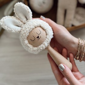 Resim Amigurumi Yumoş Tavşanım Bebek Seti - Çıngırak 