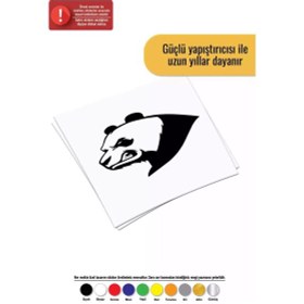 Resim Sinirli Panda - Araç, Oto, Laptop, Duvar Uyumlu Sticker 30 27 Cm 
